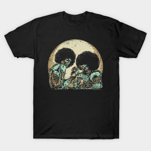 Skeleton Friends Playing Wrist T-Shirt